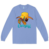 Colony Blue cowgirl western Long Sleeve Tee - AdoDesignShop