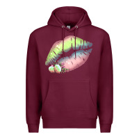 Burgundy Pastel Color Easter Lips Premium Hoodie - Bettercallsaul