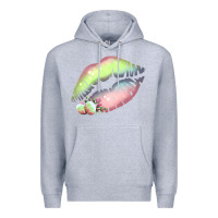 Heather Grey Pastel Color Easter Lips Premium Hoodie - Bettercallsaul