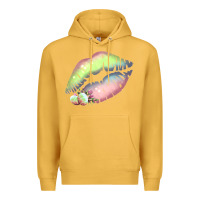 Mustard Pastel Color Easter Lips Premium Hoodie - Bettercallsaul