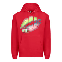 Red Pastel Color Easter Lips Premium Hoodie - Bettercallsaul