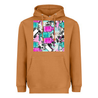 Meerkat nail polish with cowhide and plaid seamless pattern bbs Heavyweight Hoodie - BundleAndBundleShop