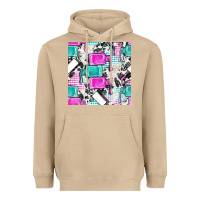 Mushroom nail polish with cowhide and plaid seamless pattern bbs Heavyweight Hoodie - BundleAndBundleShop