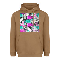 Toasted Coconut nail polish with cowhide and plaid seamless pattern bbs Heavyweight Hoodie - BundleAndBundleShop