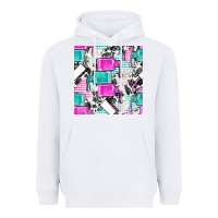 White nail polish with cowhide and plaid seamless pattern bbs Heavyweight Hoodie - BundleAndBundleShop