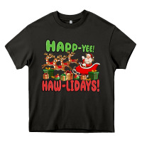 Asphalt happ yee haw lidays Heavy Core Tee - MaliasSmallBusiness