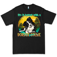 Black life is better with a border collie Premium Tee - texasbilliewilder
