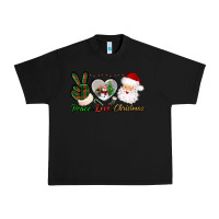 Black peace love christmas Urban Heavy Tee - BundleAndBundleShop