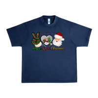 Navy peace love christmas Urban Heavy Tee - BundleAndBundleShop