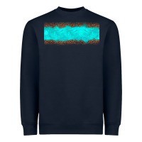 Navy turquoise leopard Heavyweight Sweatshirt - JahusDesignShop