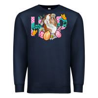 Navy Hop Bunny Easter Premium Sweatshirt - BundleAndBundleShop