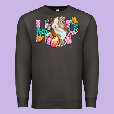 Hop Bunny Easter Premium Sweatshirt Designed By Bundleandbundleshop