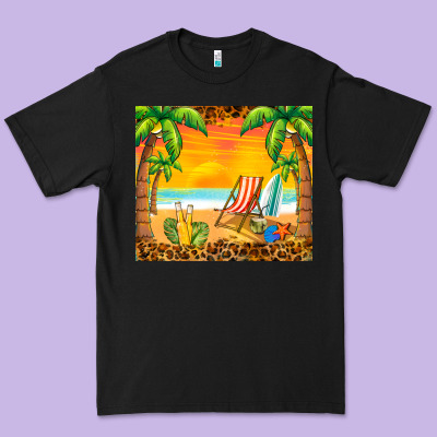 Sunset Beach Premium Tee Designed By Barkaloodesign