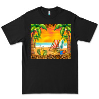 Black sunset beach Premium Tee - BarkalooDesign