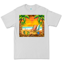 Dove Grey sunset beach Premium Tee - BarkalooDesign