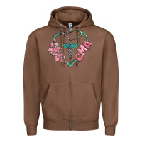 Chestnut cma  heart Zipper Hoodie - MaliasSmallBusiness
