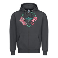 Smoke cma  heart Zipper Hoodie - MaliasSmallBusiness