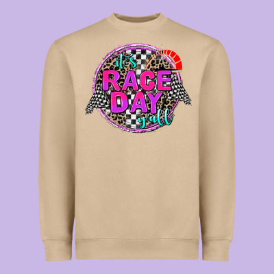 It's Race Day Y'all Heavyweight Sweatshirt Designed By Adodesignshop