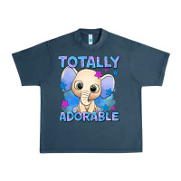 Midnight Navy totally adorable elephant boy Urban Heavy Tee - AdoDesignShop
