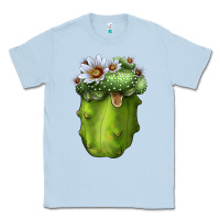 Dusty Blue Blossfeldia Cactus Classic Tee - LillyAllenDesigns
