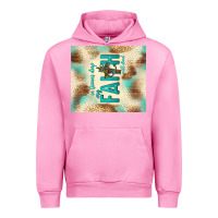Fuchsia Pink faith with cross Urban Hoodie - TumblerDesignByShophia