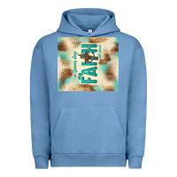 Pigment Pebble Blue faith with cross Urban Hoodie - TumblerDesignByShophia
