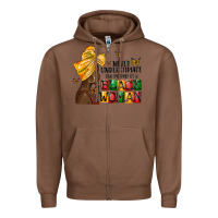 Chestnut never understimate the power of a black woman Zipper Hoodie - MaliasSmallBusiness