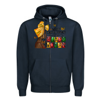 Navy never understimate the power of a black woman Zipper Hoodie - MaliasSmallBusiness