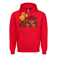 Red never understimate the power of a black woman Zipper Hoodie - MaliasSmallBusiness