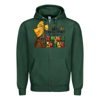 Sports Green never understimate the power of a black woman Zipper Hoodie - MaliasSmallBusiness