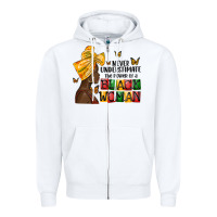 White never understimate the power of a black woman Zipper Hoodie - MaliasSmallBusiness
