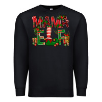 Black Christmas Mama Elf Premium Sweatshirt - BundleAndBundleShop