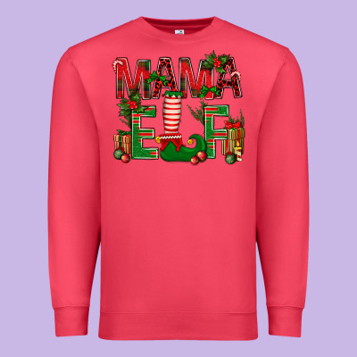 Christmas Mama Elf Premium Sweatshirt Designed By Bundleandbundleshop