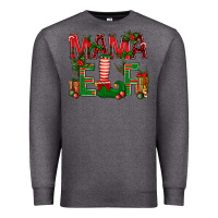 Charcoal Heather Christmas Mama Elf Premium Sweatshirt - BundleAndBundleShop