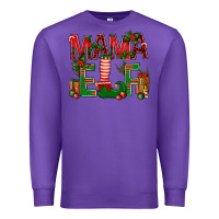 Purple Christmas Mama Elf Premium Sweatshirt - BundleAndBundleShop