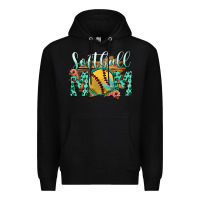 Black Softball Mom Premium Hoodie - Bettercallsaul