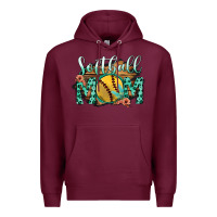 Burgundy Softball Mom Premium Hoodie - Bettercallsaul