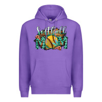 Purple Softball Mom Premium Hoodie - Bettercallsaul
