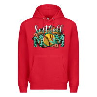 Red Softball Mom Premium Hoodie - Bettercallsaul