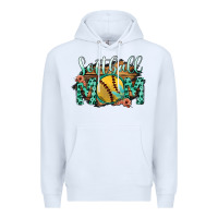 White Softball Mom Premium Hoodie - Bettercallsaul