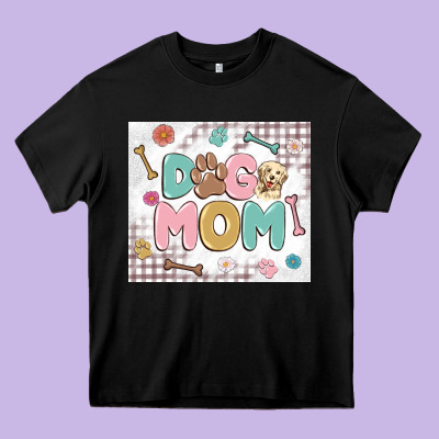Dog Mom Heavy Core Tee Designed By Maliassmallbusiness