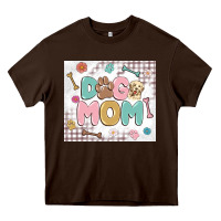 Chocolate Brown dog mom Heavy Core Tee - MaliasSmallBusiness