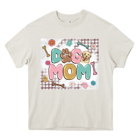 Cream dog mom Heavy Core Tee - MaliasSmallBusiness