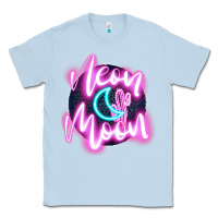 Dusty Blue neon moon Classic Tee - JahusDesignShop