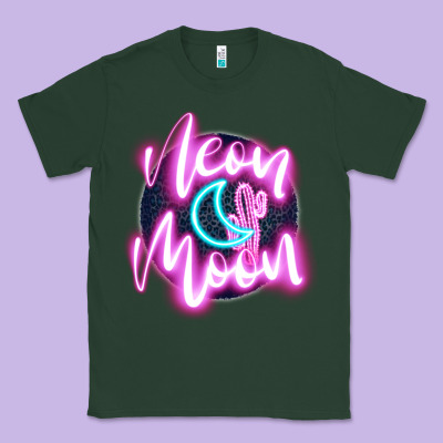 Neon Moon Classic Tee Designed By Jahusdesignshop