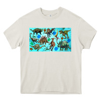 Cream dinosaurs sippy cup Heavy Core Tee - Artiststas