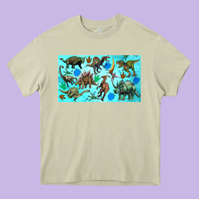 Dinosaurs Sippy Cup Heavy Core Tee Designed By Artiststas