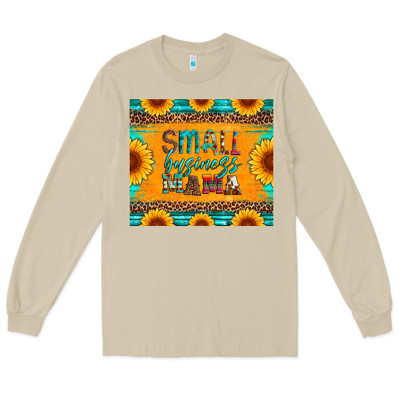 Small Business Mama Leopard Turquoise Aztec Serape Cowhide Sunflowers Long Sleeve Tee by Artiststas | Teevron
