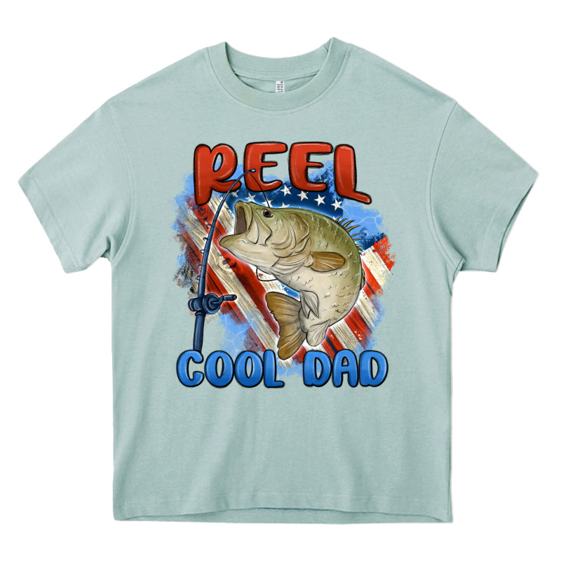 Reel Cool Dad Heavy Core Tee by MaliasSmallBusiness | Teevron