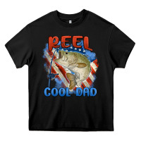 Black reel cool dad Heavy Core Tee - MaliasSmallBusiness